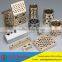 SOB JDB JFB JTW WF750 bushing,Graphite insert solide bronze bush,Graphite bushing slide pads CuZn25AL5Mn3Fe3-C graphite plates