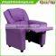 Contemporary Purple Vinyl Kids Recliner with Cup Holder and Headrest