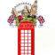Freestanding Antique Outdoor Metal Frame Telephone Booth