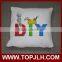 2017 hot wholesale sublimation logo printed pillow covers