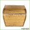Bamboo retro bread bin double decker bread box Homex BSCI/Factory
