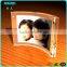 Custom made new design clear arc acrylic block sign holder,acrylic photo block