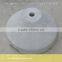 Cement block base stone for clothesline pole