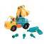 2015 hot icti audited plastic truck crane toy for kids gift,funny self-assembly educational crane toy from ICTI factory