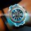 high quality free sample unisex led light watch colorful silicone strap wristwatch
