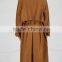 Wholesale Ladies Apparel Simple Design Caremel Faux Suede Trench Coat(DQE0353C)