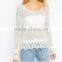 Women Dropped Shoulders Lightweight Fabric Crochet Top,crochet Top Fashion Blouses 2015