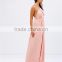 2016 Guangzhou Shandao Apparel Outsourcing Companies Summer Sleeveless Backless Sexy Pink Maxi Dresses
