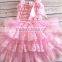 Wholesale boutique summer rustic floral lace girls dress vintage M5061815