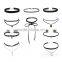 Charm 8Pcs/Set Gothic Punk Velvet Lace Choker Bead Pendant Necklace Jewelry