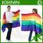 Hot promotional costume application polyester rainbow flag cape