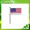 100% Polyester Cheering Use pp Pole Attached the US Hand Shaking Flag