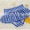 Bow stripes two pieces swimwear for baby girl