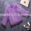 Solid color winter fashion hand made fur overcoat raccoon fur outer wear