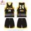 2014 china oem best basketball jersey design basketball jersey black and yellow cheap plain basketball jerseys