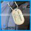 Zinc Alloy Casting Plated Silver Jeans Tag