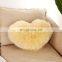 Home Decorative Heart Shape Faux Fur Throw Pillow Cover