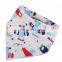 100% cotton double print New Born baby bibs bunny