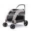 Multifunctional 4 Wheels Pet Carrier With Wheels Dog Travel Stroller
