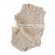 Unisex Baby Clothes Button Up Solid Ribbed Baby Romper Baby Bodysuit