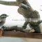 Accept OEM rustic hinging wooden bird feeder