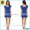 Newest Fashion styles Crepe Romper With Beteau Neckline With Tulip Short Sleeves