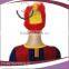 hot sale world cup promotional items spain flag half and half color wig