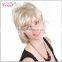 short blond fake short hair net wig cap