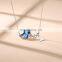 New products 2021 trending 925 silver jewelry necklace with butterfly pendant