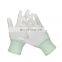 13G Nylon Gloves with White PU Coating on Fingertips