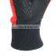 Red fashion knitting mechanic light duty work gloves for women