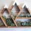 Natural wood mountain shelf multilayer wall mounted floating display shelves 26.75x16x3.5 inches