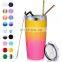 20oz wholesale double wall vacuum insulated stainless steel water bottle with straw