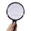 Portable LED Hand-held Handle Makeup Mirror High Brightness Beauty Mirror Adjustable Light LED White Black Cosmetic Mirror