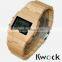 Hot Sale Blackwood LCD Digital Wooden Wacthes With Big Square Face For Men                        
                                                Quality Choice