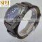 wrist men watch luxury leather genuine Japan movement quartz with 3 eyes business gift