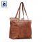 New Arrival Popular Luxury Design Style Fashion Matching Stitching Genuine Leather Shopper Bag for Women