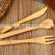 New Product Party One Use Wholesale Natural Bamboo Sugar Spoon Fork Knife Set Korea