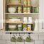 Cabinet Shelf Organizers, Set of 2 Kitchen Counter Shelves, Stackable, Expandable, Metal and Bamboo