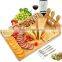 Bamboo Cheese Board Set Serving Tray with 3 Stainless Steel Knife