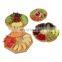Bamboo Wood Plates Round Wooden Trays Dinnerware Set For Serving Fruits Set Of 4