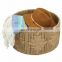 Hot Selling Household Natural Woven Seagrass Round Storage Basket Bowl Shaped Baskets Decor Storage Basket Wholesale