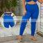 Plus Size Custom V Shaped Back Yoga Leggings Women High Waist Sports Sweat Wicking Pants