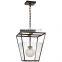 Modern Metal Brass Lantern Glass Pendant Light For Villa Hotel Living Room Bedroom Decorative Lighting Brass LED Chandelier