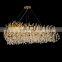 High Quality Luxury Modern Crystal Chandelier Lighting Gold Tree Branch Raindrop Hanging Lamp