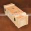 2015 natural wood good quality handmade unfinished wooden wine box