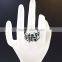 skull stainless steel fashion gothic rings jewelry for men
