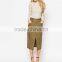 Linen Split Front Open Pencil Skirt For Women