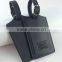 Black leather luggage tag as gift