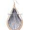 Latest fashion beautiful old design alloy fan shape earrings